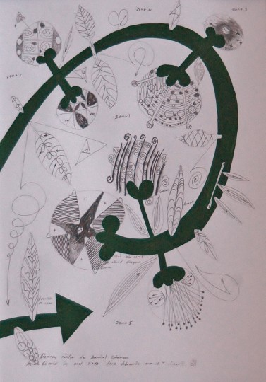 Calea 15, creion tempera, 18,24cm