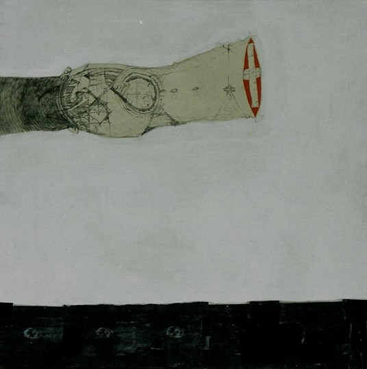 Flux -grafica, colaj – 150x150cm