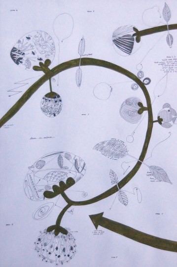 Calea 12, creion tempera, 21,29cm