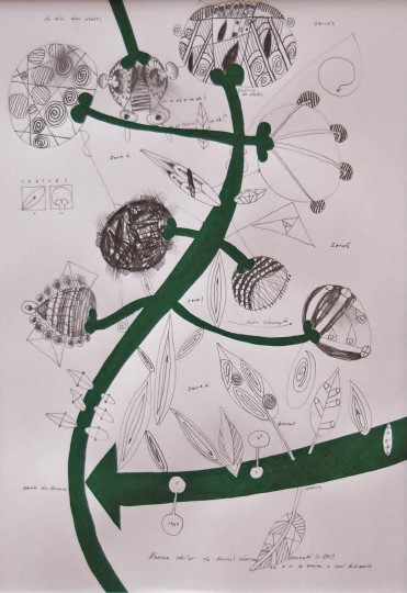 Calea 4, creion tempera, 21,29cm