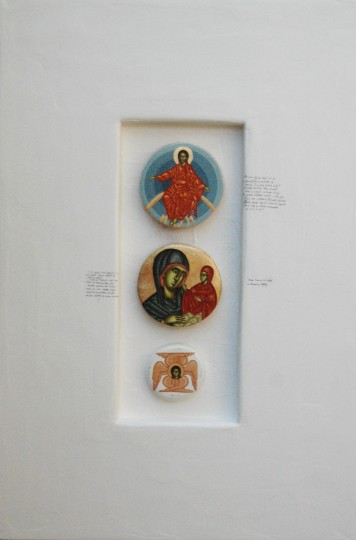 Proorocita Ana cu Pantocrator – tempera lemn fier – 40, 27 cm