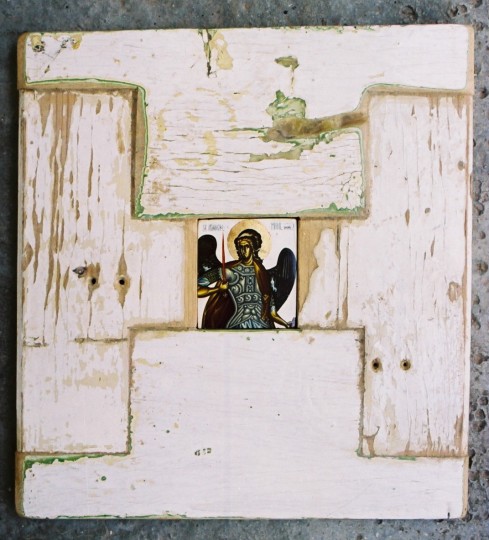 Arhanghel Mihaiil – tempera lemn – 42x34cm