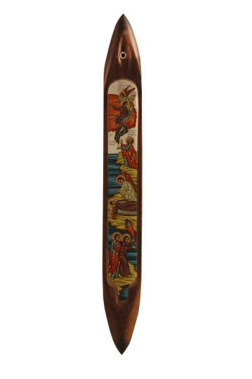 Minunile proorocului Ilie – tempera lemn fier – 40, 5 cm